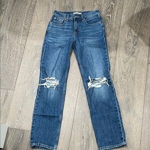Classic Blue Distressed Women's Jeans